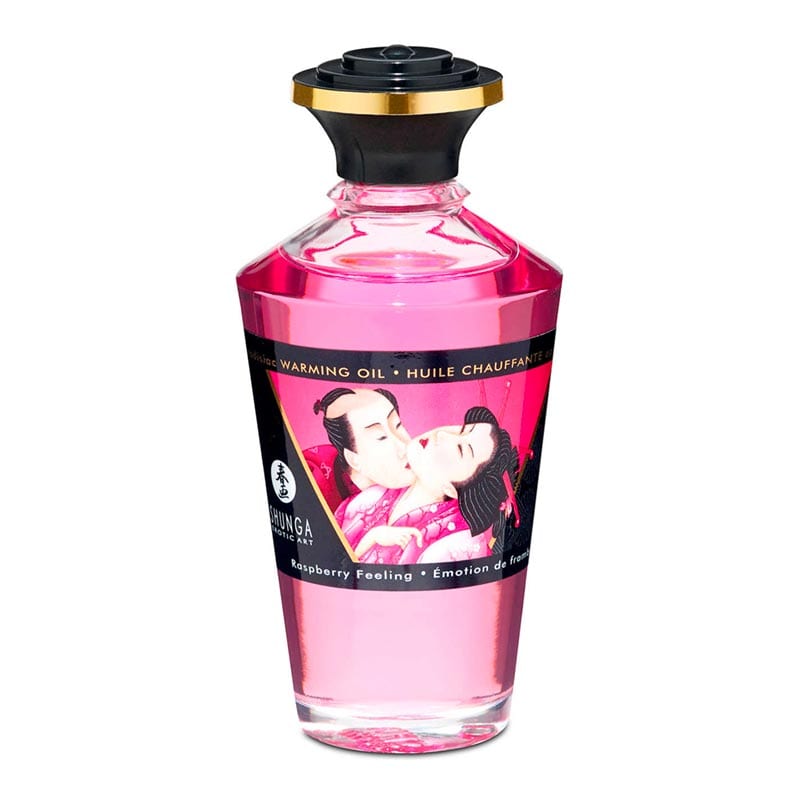 Shunga | Huile aphrodisiaque, chauffante et comestible | Framboise