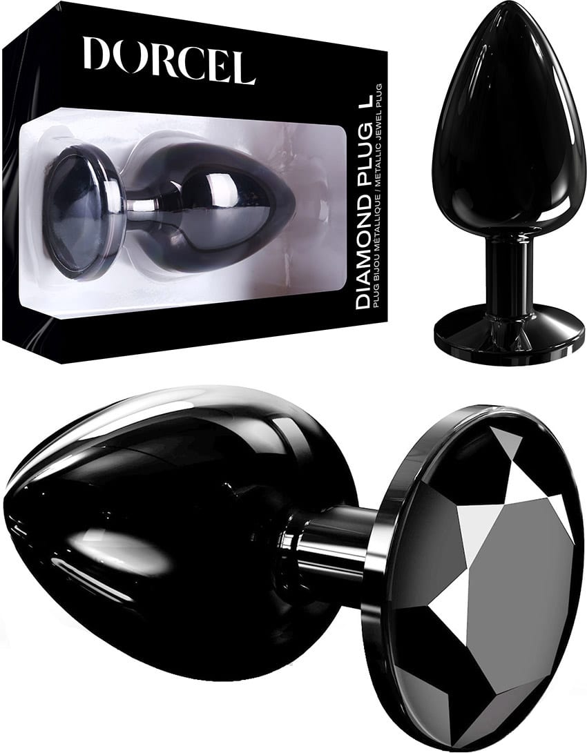 Dorcel Diamond | Plug anal en aluminium noir | Large