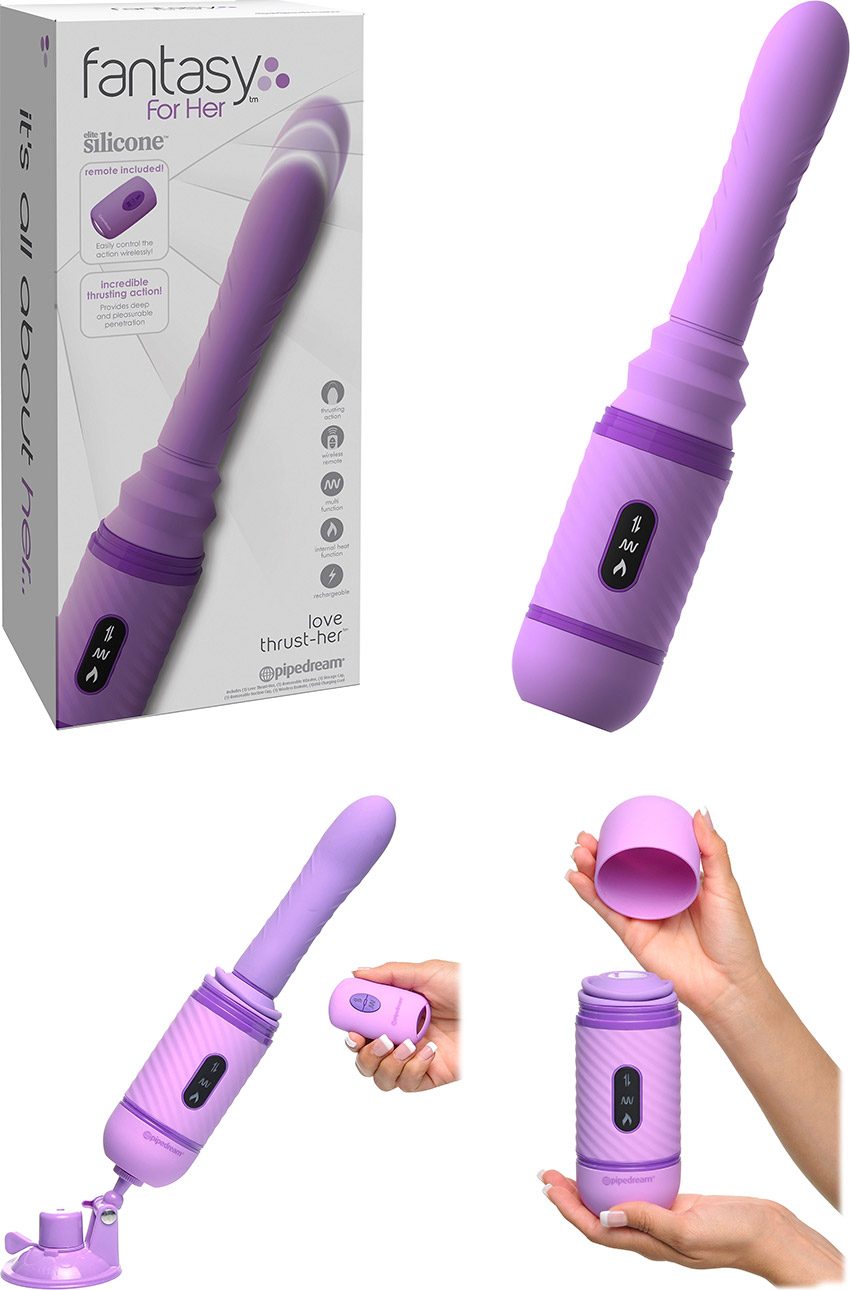 Fantasy for Her Love Thrust-Her | Heizvibrator mit Saugnapf