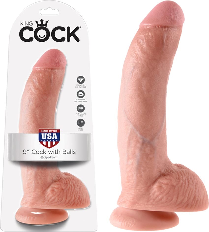 King Cock | Realistischer Dildo mit Saugnapf und Hoden | 18 cm
