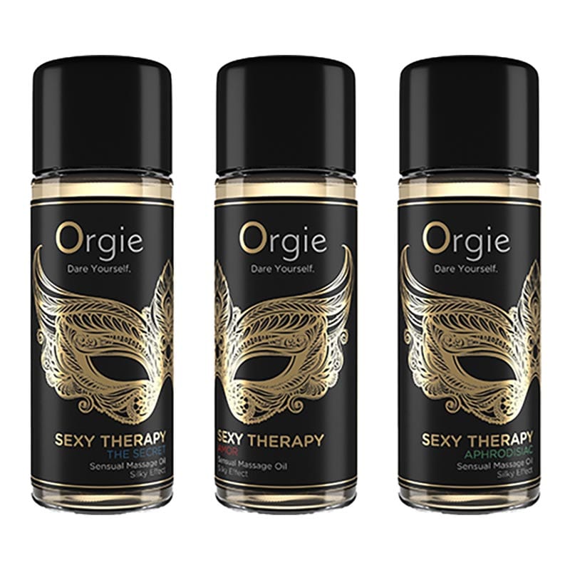 Orgie Sexy Therapy | Set d'huiles de massage effet soyeux | 3x 30 ml