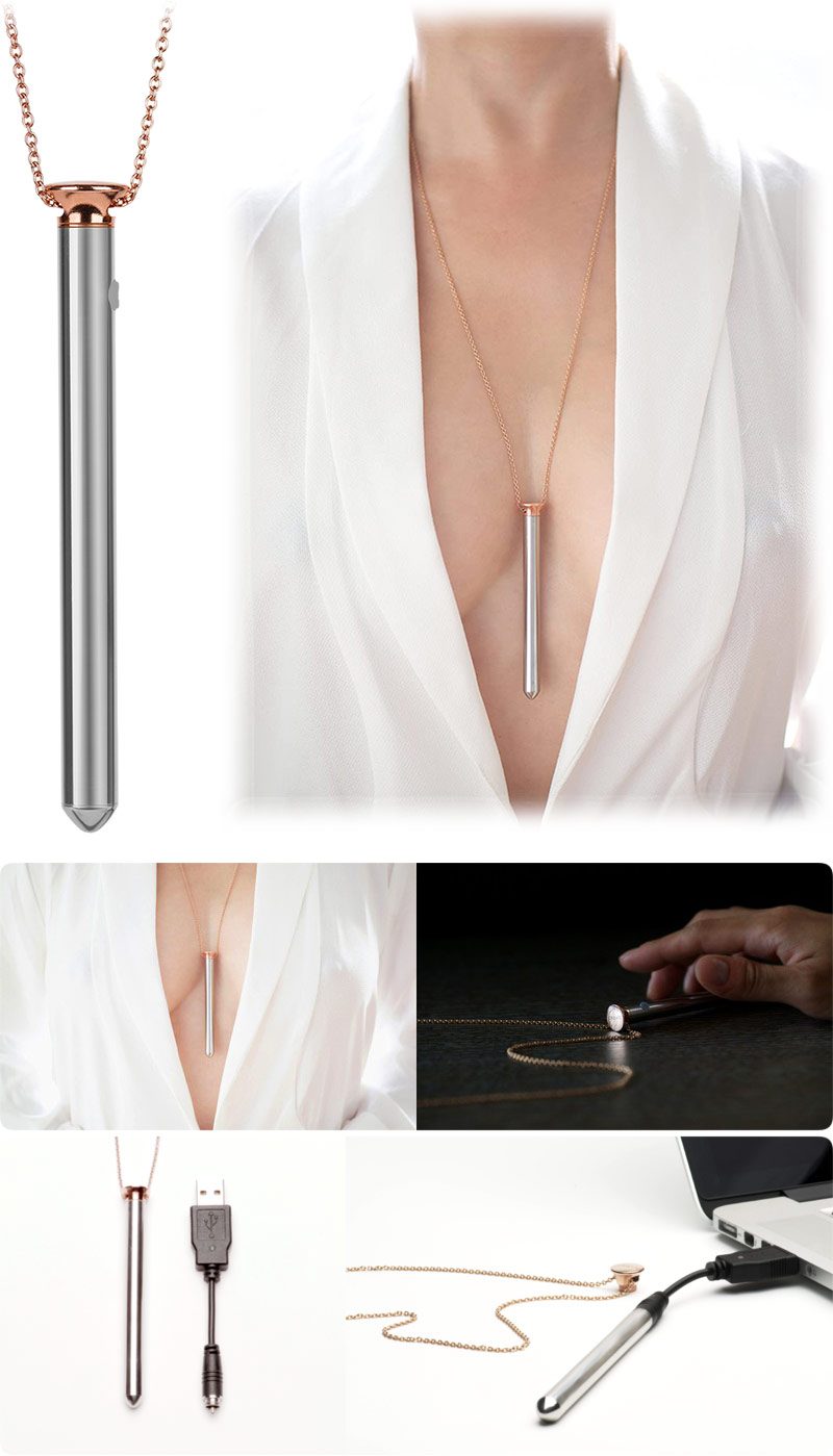 Crave Vesper | Elegante Halskette & Vibrator | Silber und Gold