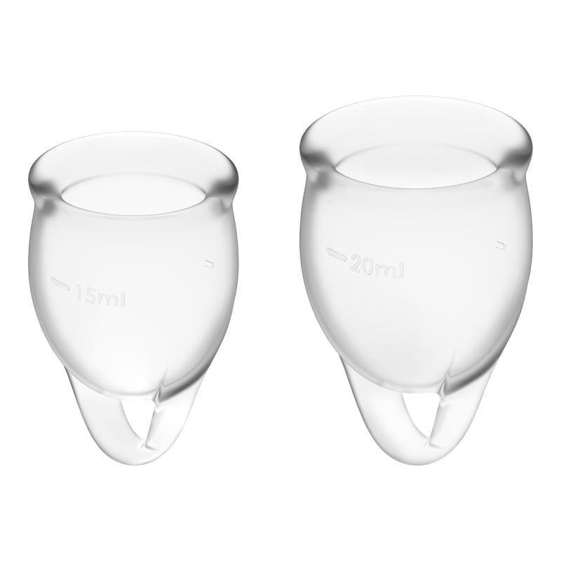 Satisfyer Feel Confident | Coupes menstruelles en silicone transparent