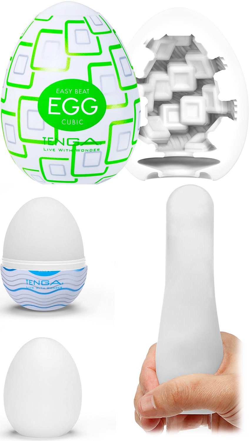 Tenga Egg Cubic | Masturbator | Stimulierungshülle für Penis