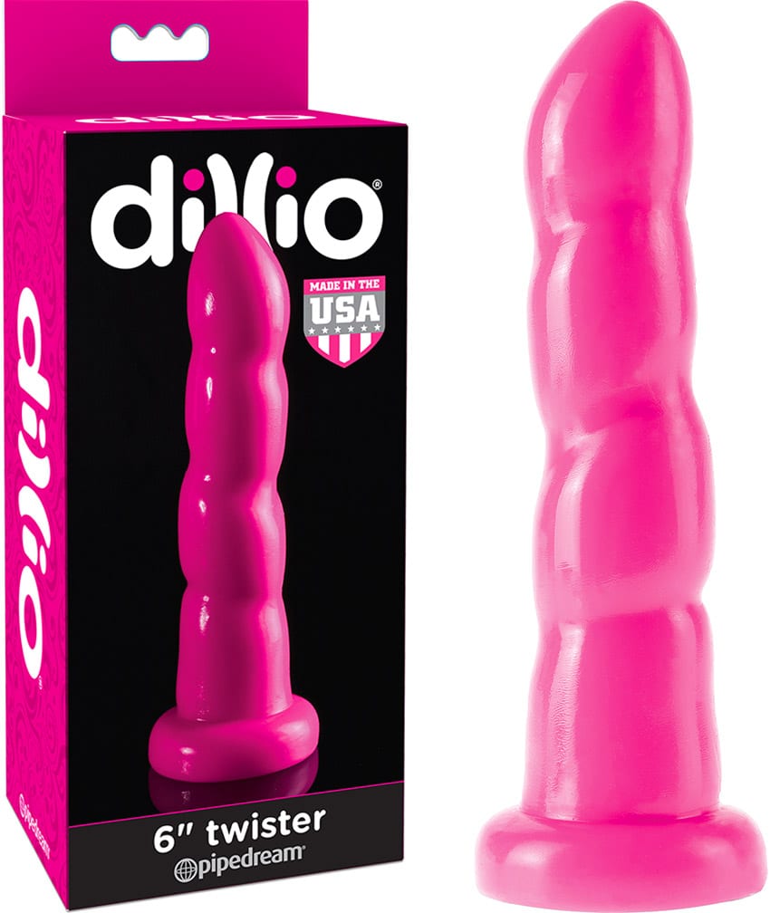 Pipedream Dillio Twister 6" | Spiralförmiger Dildo mit Saugfuss