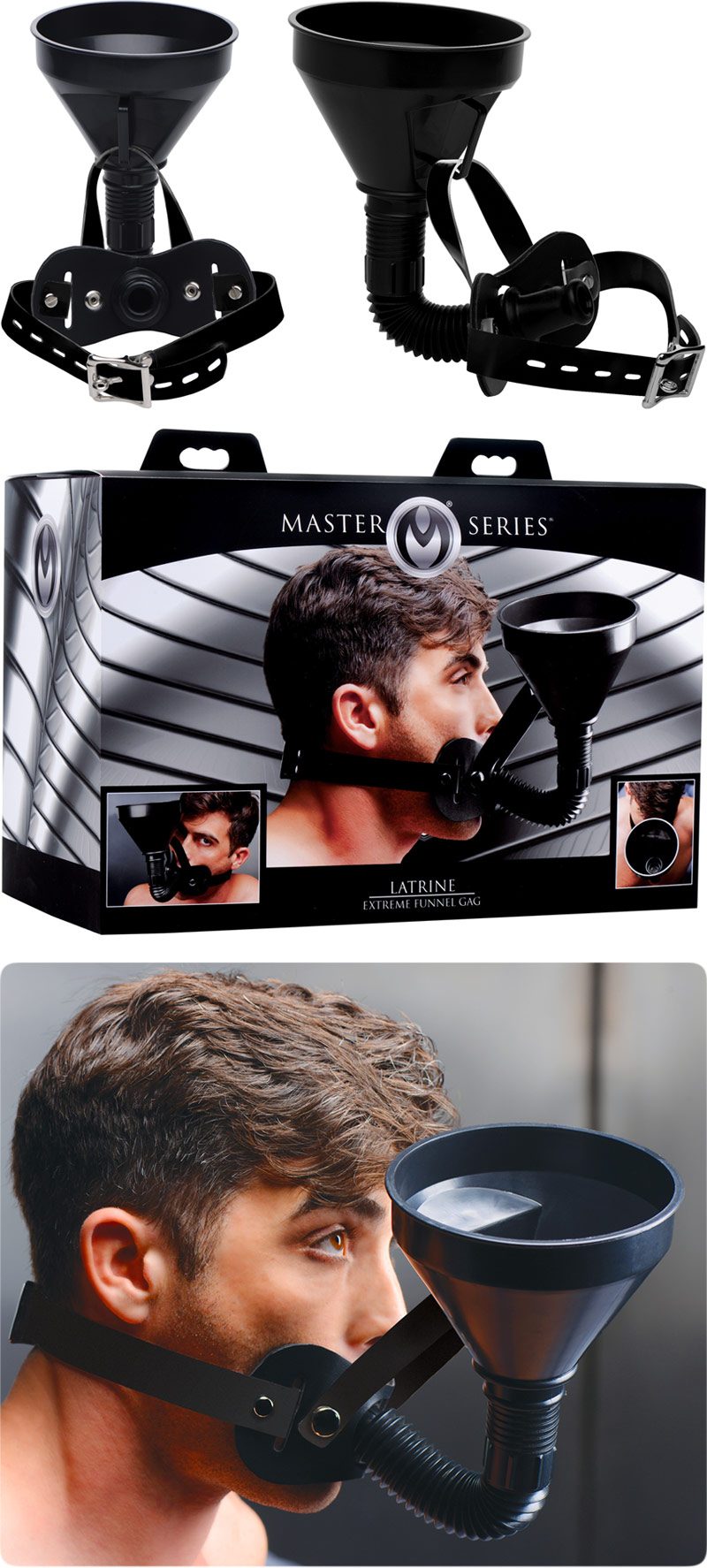Master Series Latrine Extreme Funnel Gag | Trichterknebel