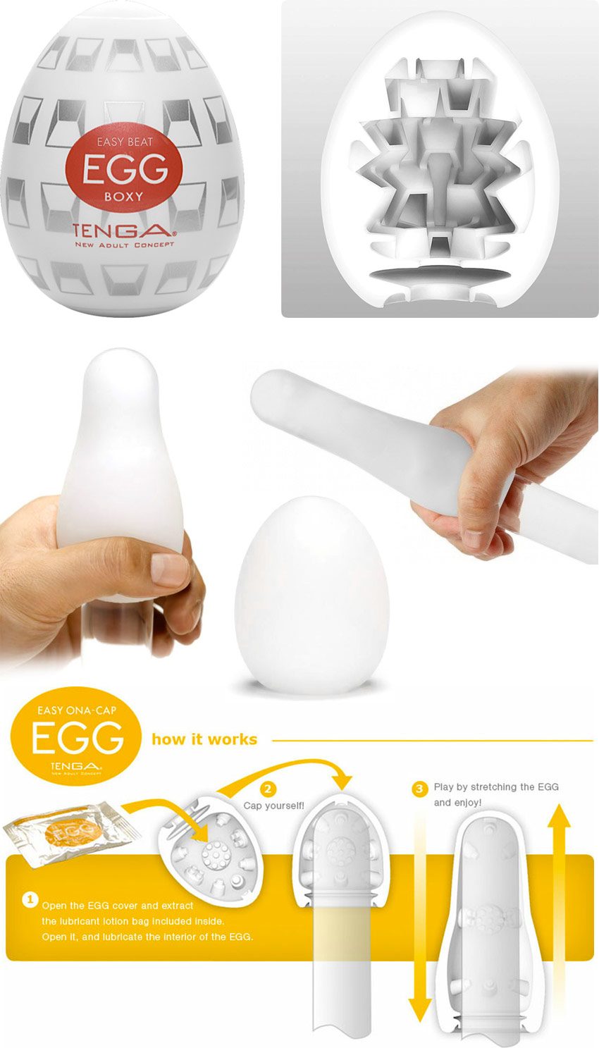 Tenga Egg Boxy | Masturbator | Stimulierungshülle für Penis