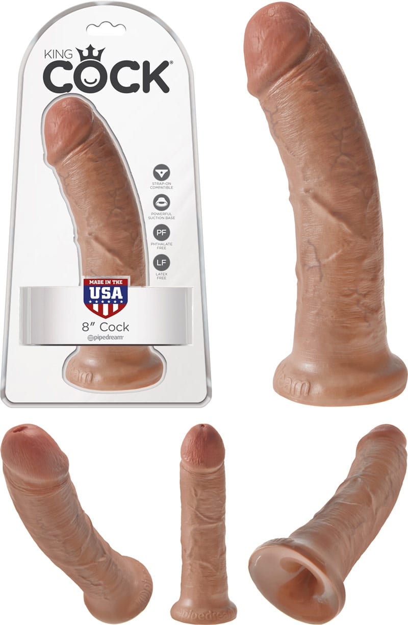 King Cock 8" Cock | Realistischer hellbrauner Dildo | 19 cm