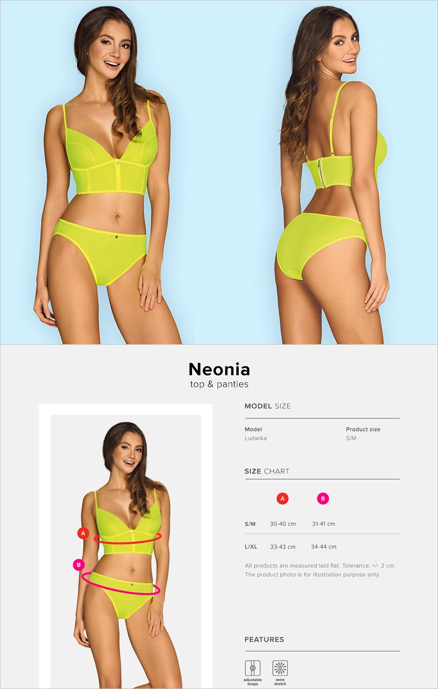 Obsessive Neonia | 2-teiliges Set in der Farbe Neongelb