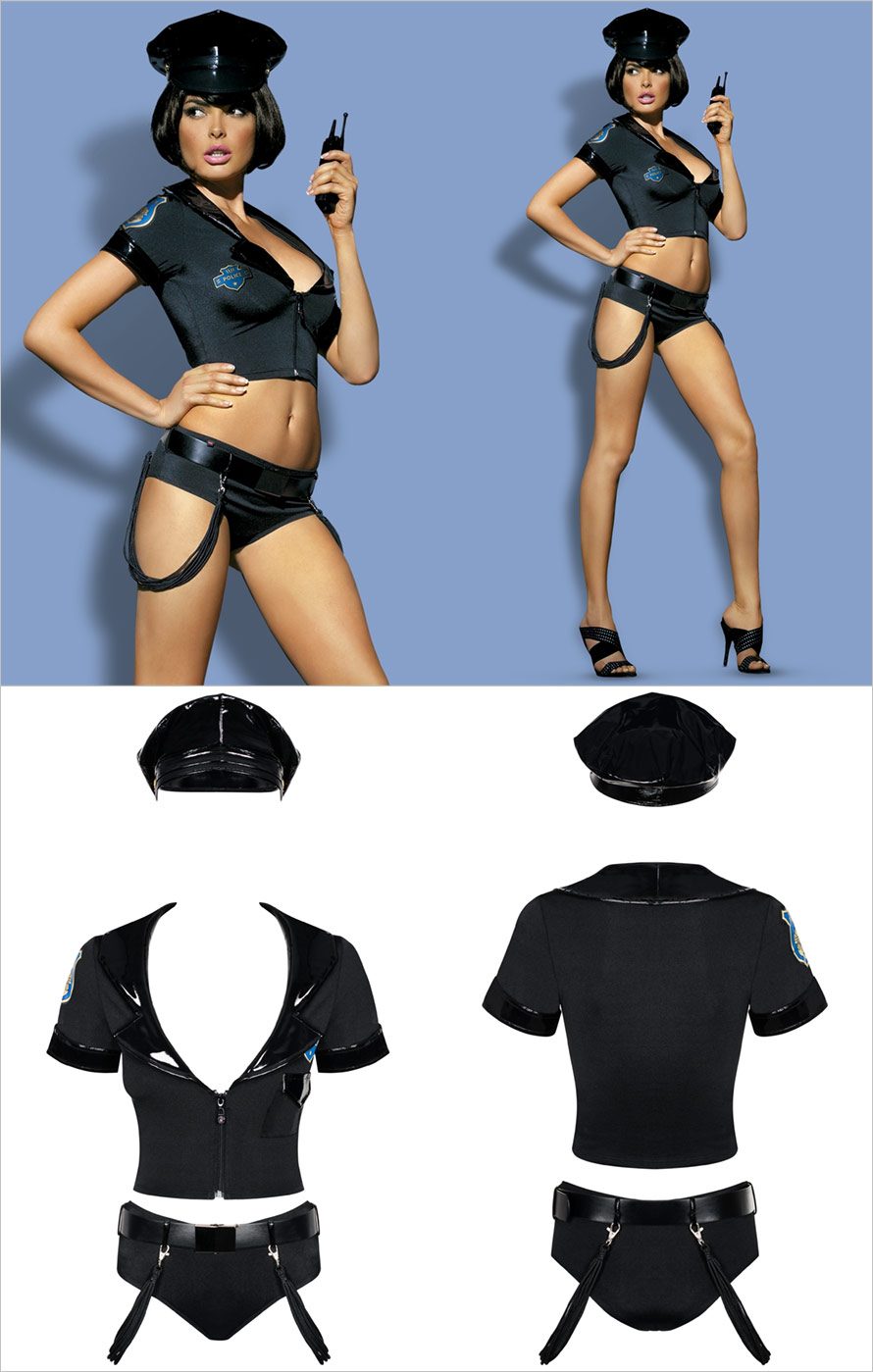 Obsessive Police Sexy | Polizistinkostüm 4-teilig