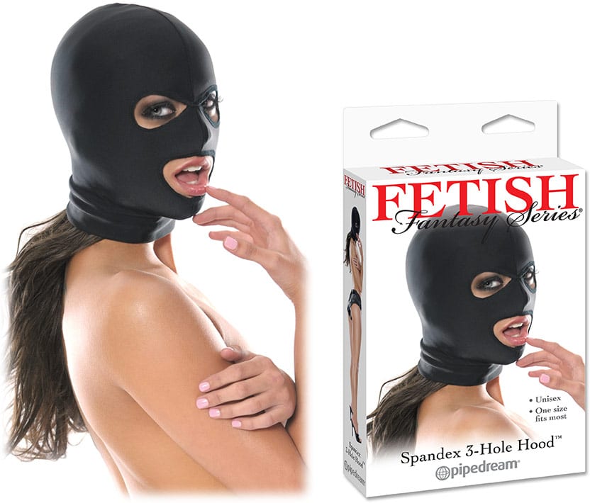 Fetish Fantasy Cagoule SM | Unisex Kopfmaske mit 3 Öffnungen