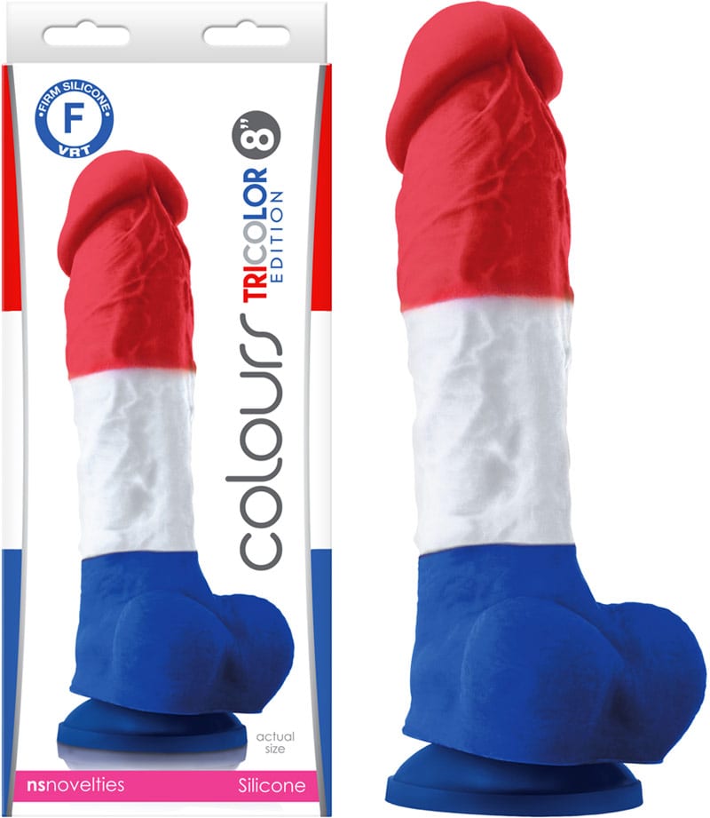 NS Novelties Colours | Grosser realistischer Dildo | Trikolore
