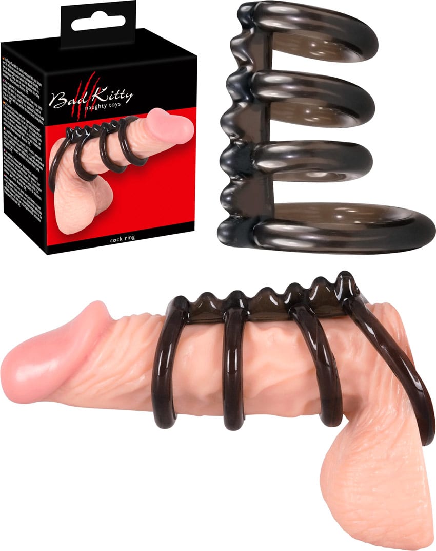 Bad Kitty Quad | Cockring mit 4 stimulierenden Ringen