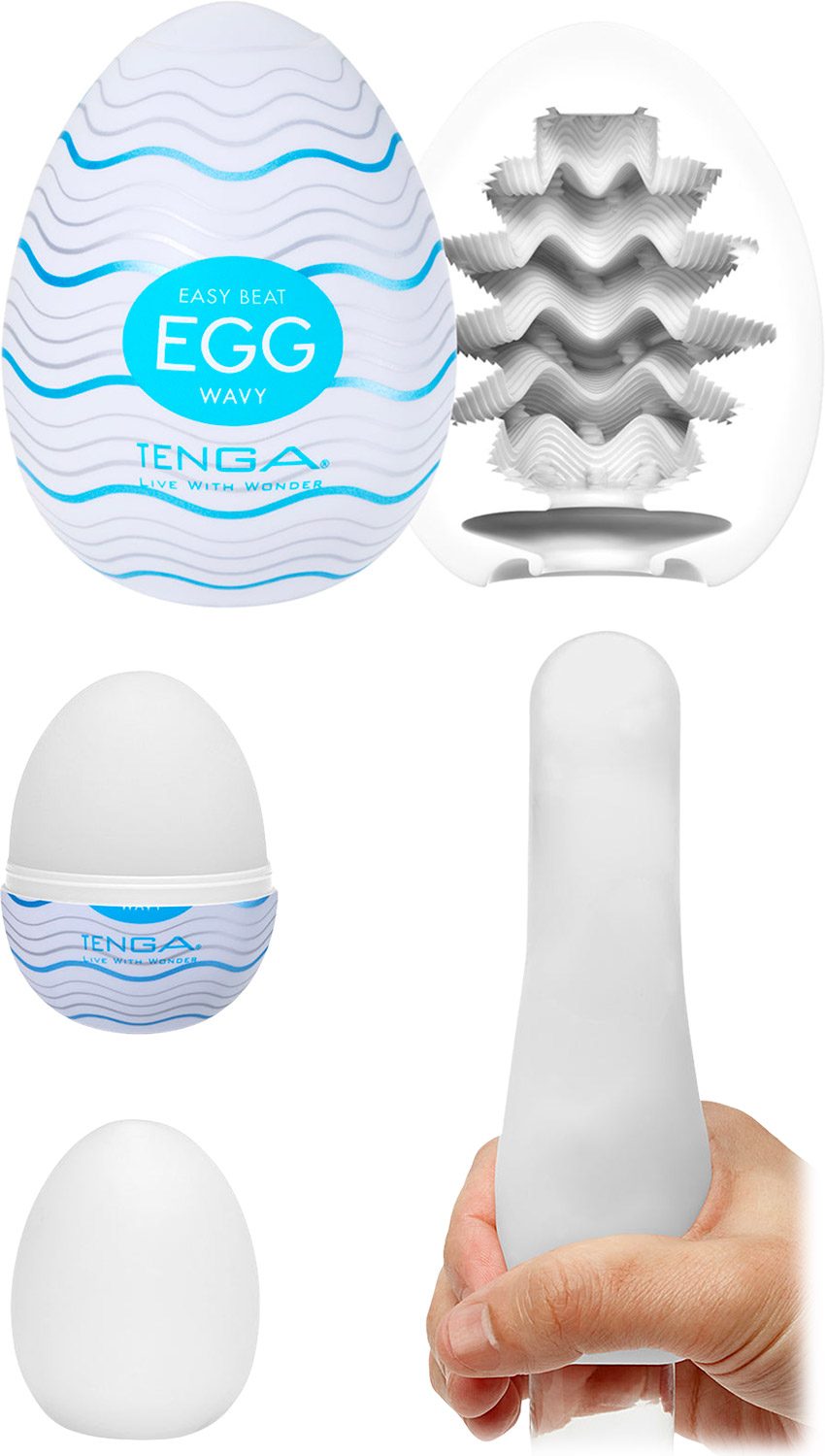 Tenga Egg Wavy | Masturbator | Stimulierungshülle für Penis
