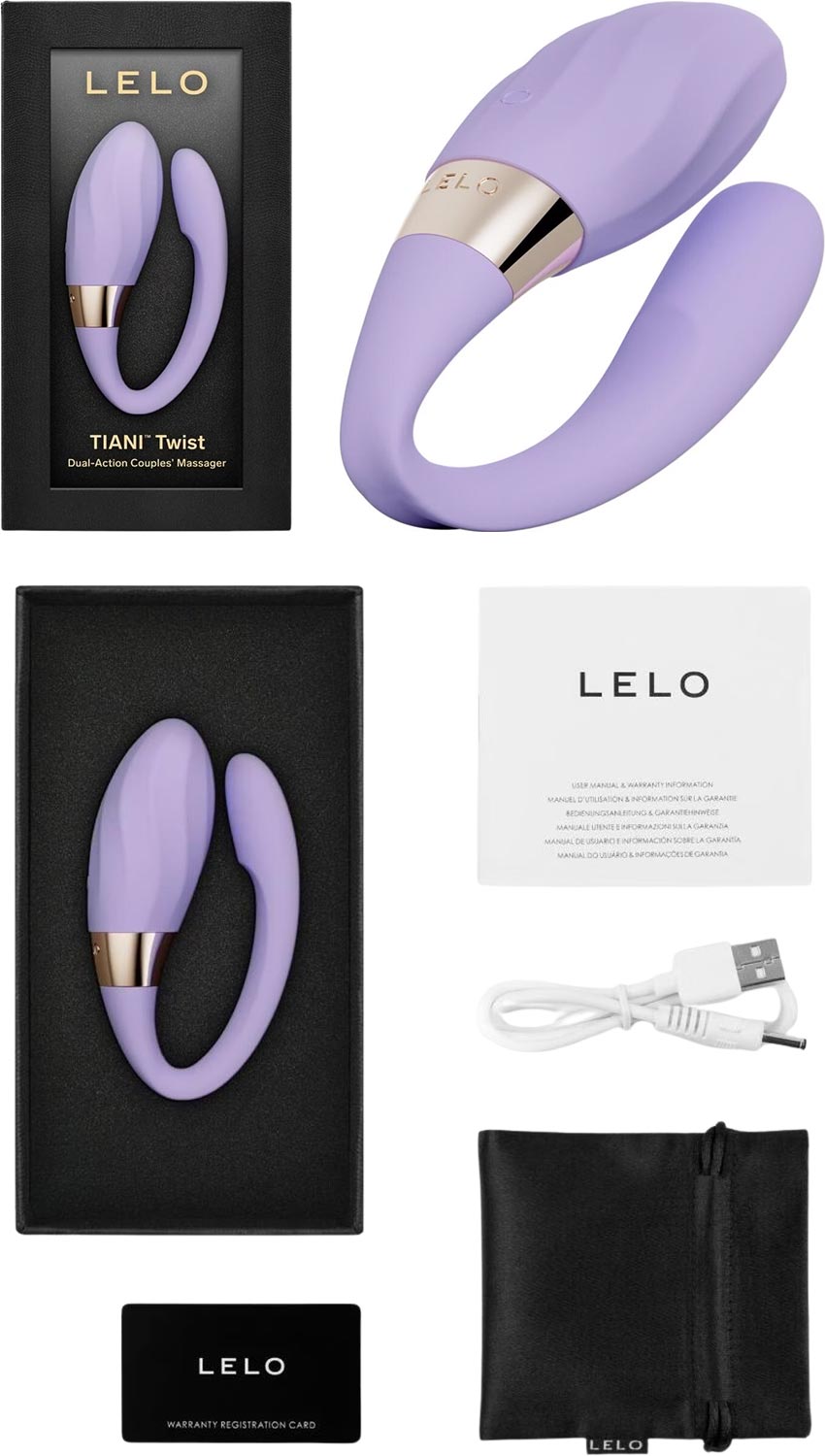 LELO Tiani Twist | Vibromasseur connecté pour couple | Lavende