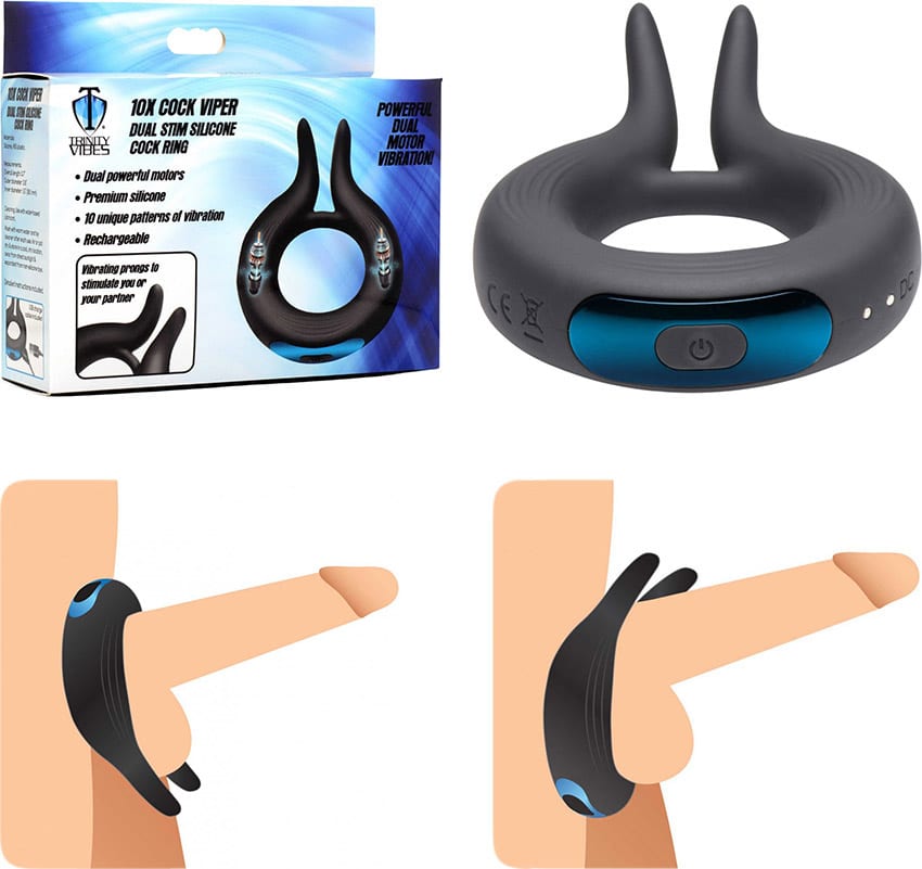 Trinity Vibes Viper | Vibrierender Penisring | 10 Vibrationsmodi