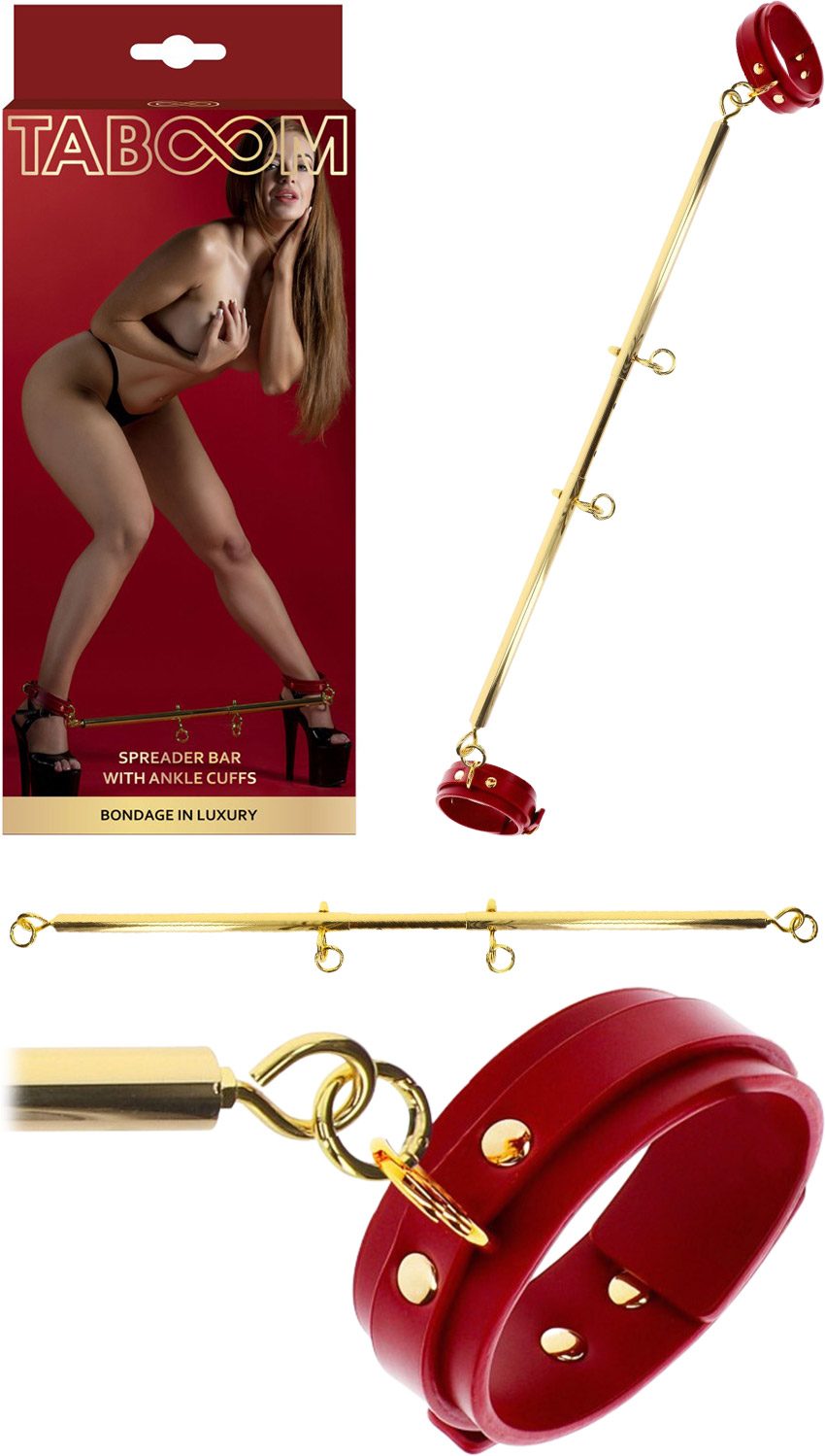Taboom Bondage in Luxury | Spreizstange mit Handschellen
