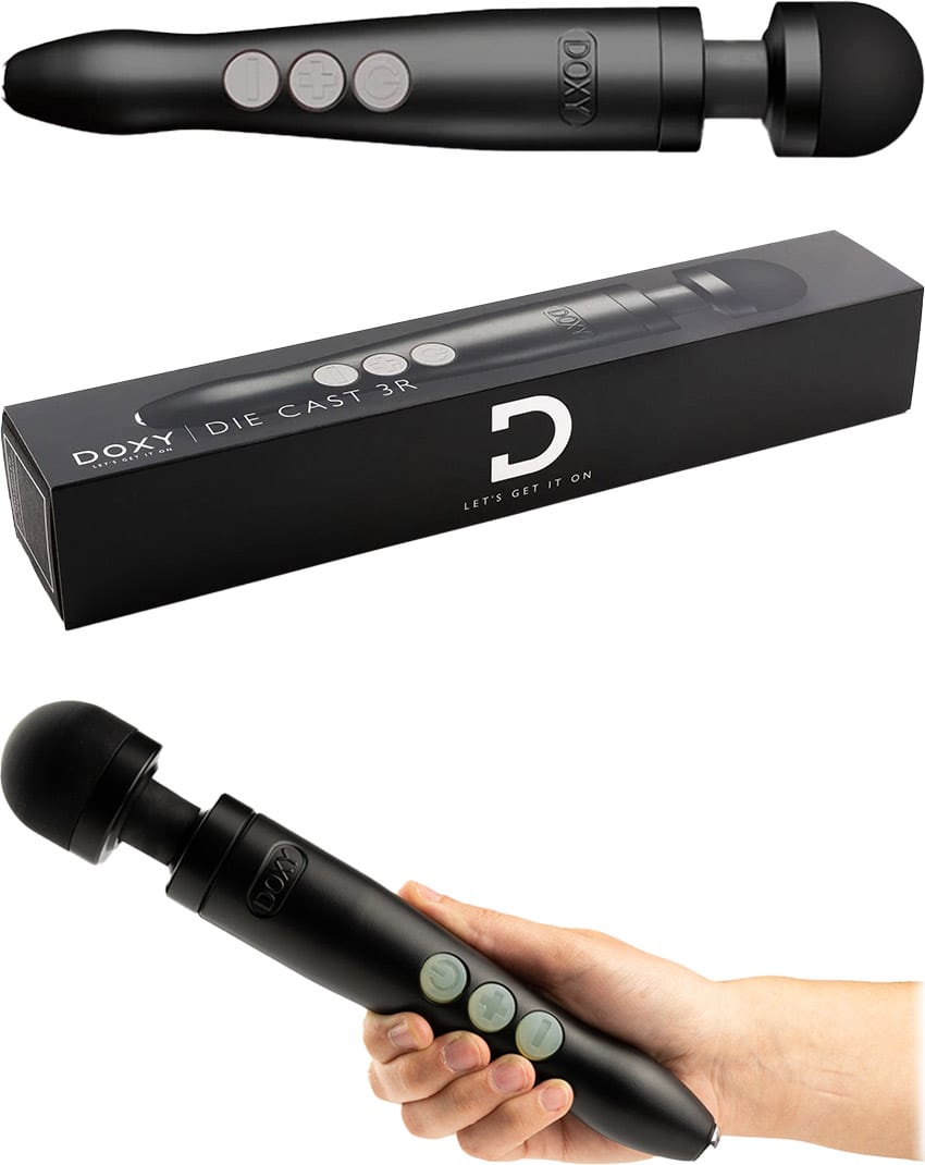 DOXY Die Cast 3R | Ultrastarker + wiederaufladbarer Vibrator | Schwarz