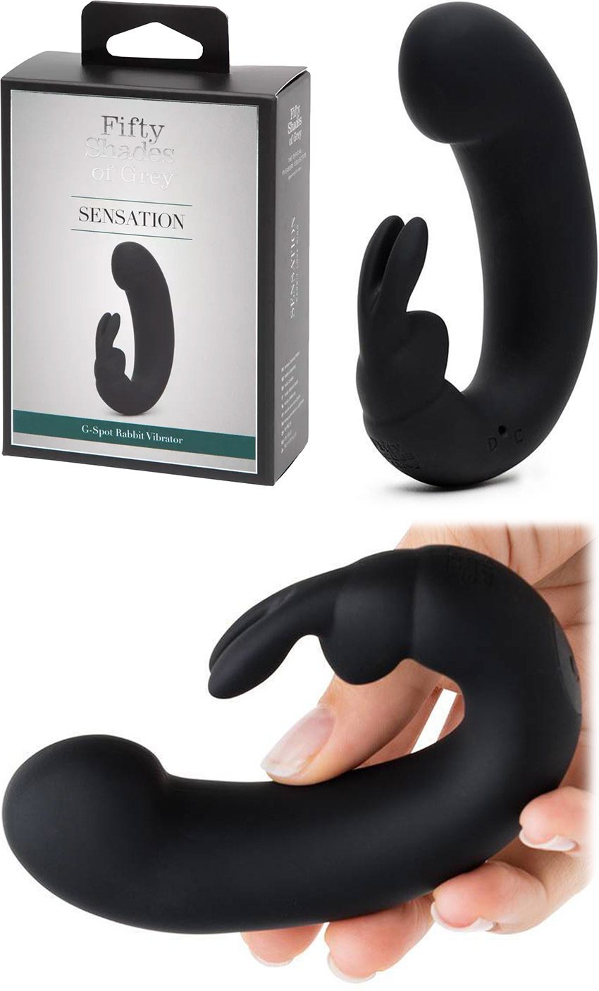 Fifty Shades of Grey Sensation | Vibromasseur rabbit point G | Noir