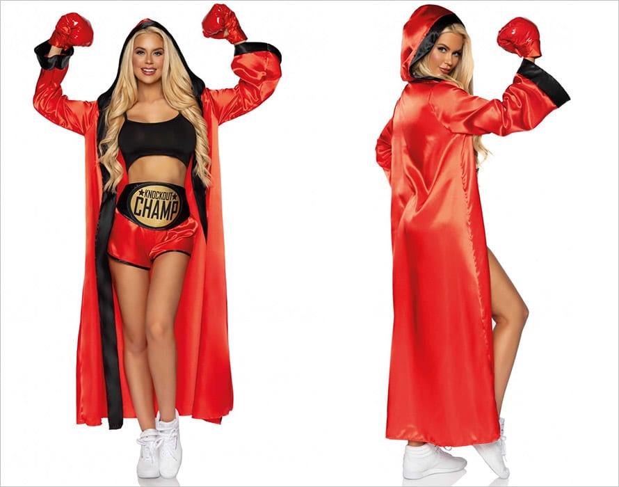 Leg Avenue 86907 Knockout Champ |Sublime costume de boxeuse | 5 pièces