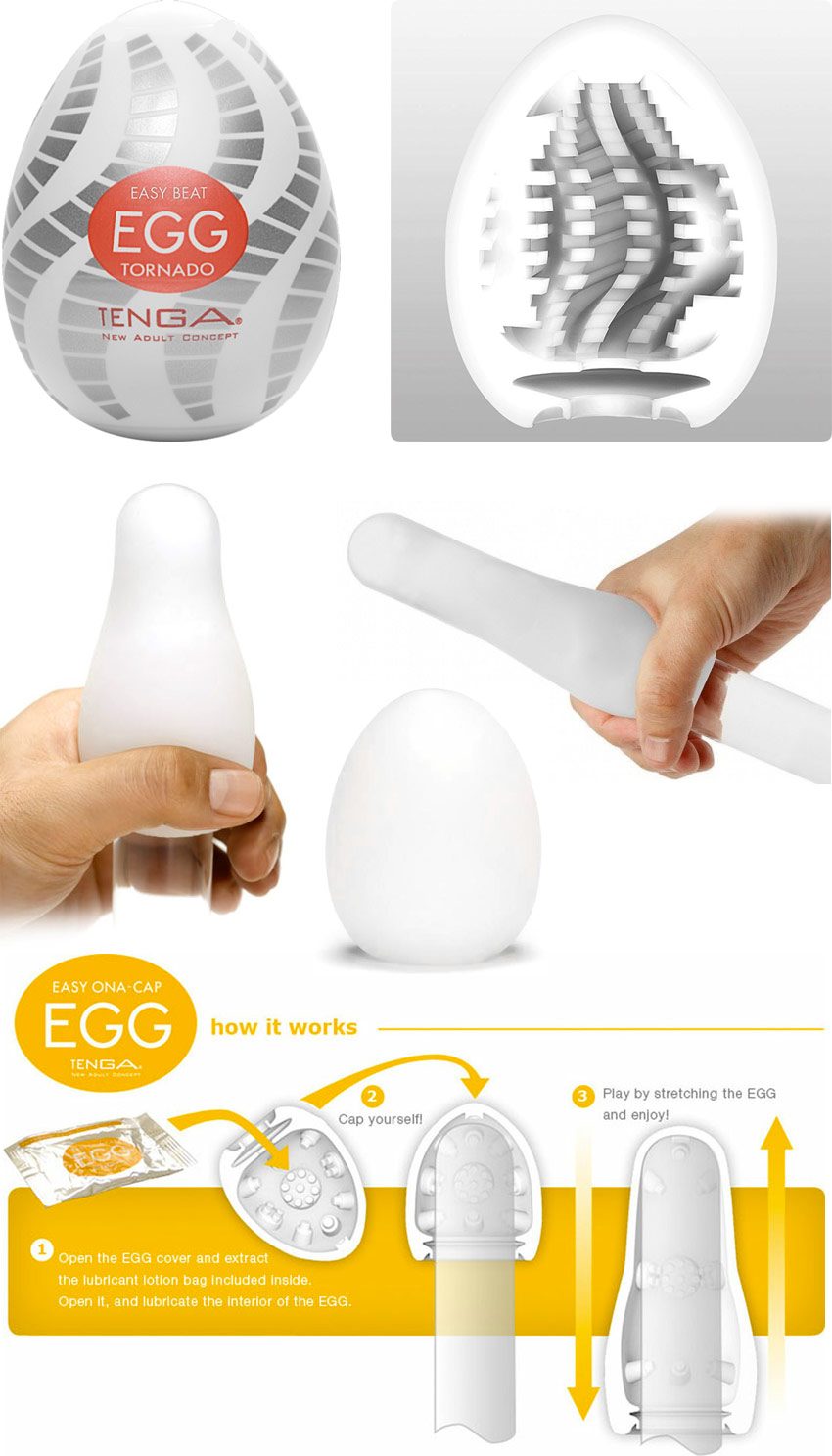 Tenga Egg Tornado | Masturbateur | Gaine de stimulation pour pénis