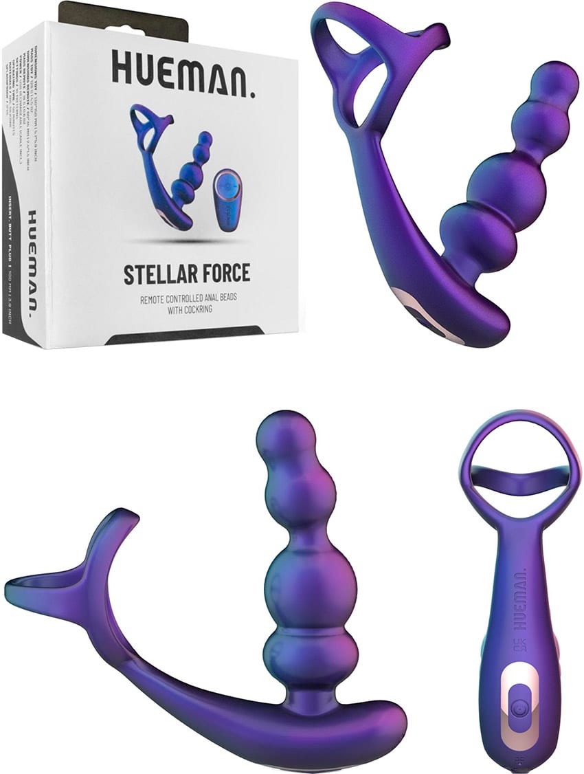 Hueman Stellar Force | Anneau pénien et chapelet anal rotatif & vibrant