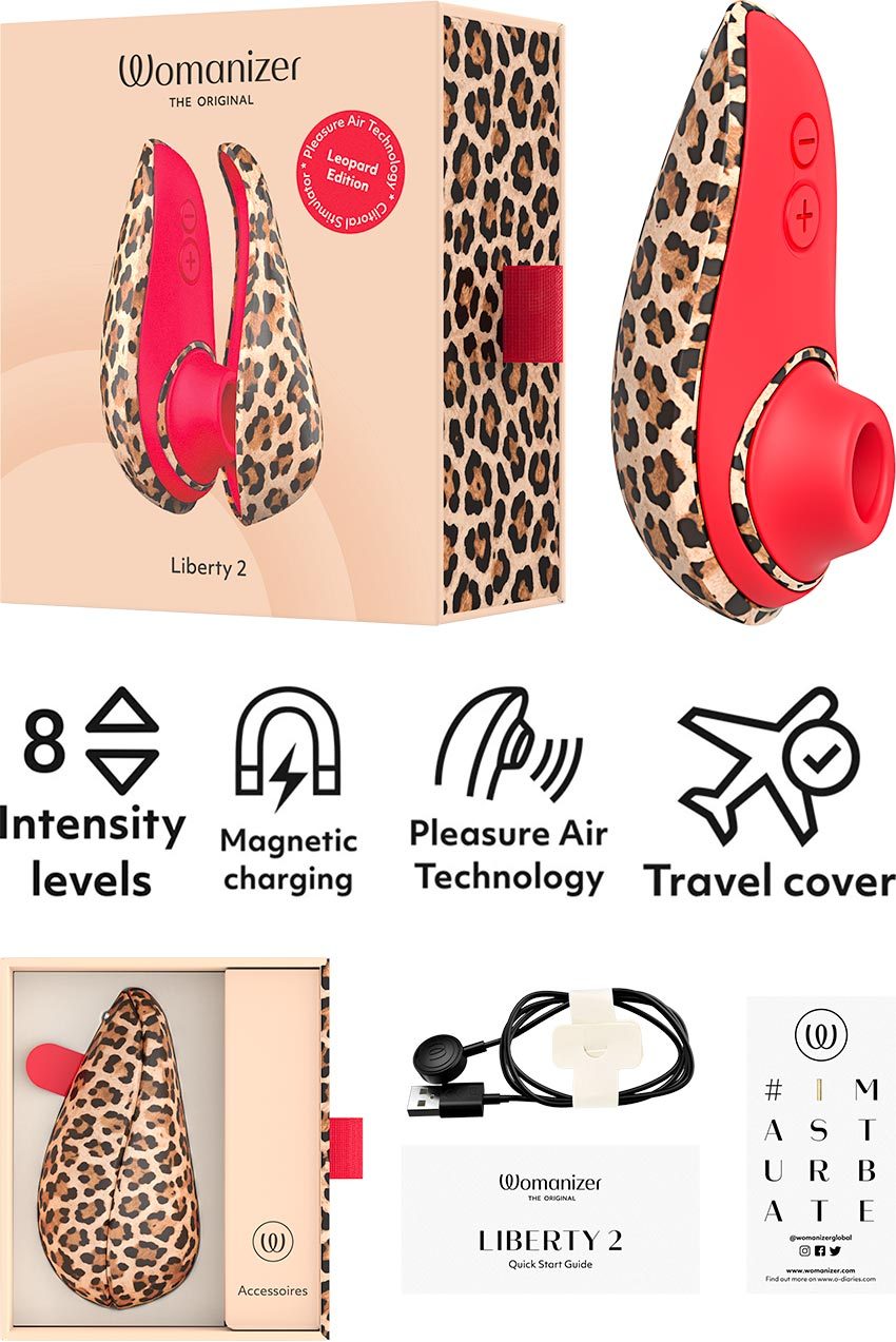 Womanizer Liberty 2 | Stimulateur clitoridien ultra compact | Léopard