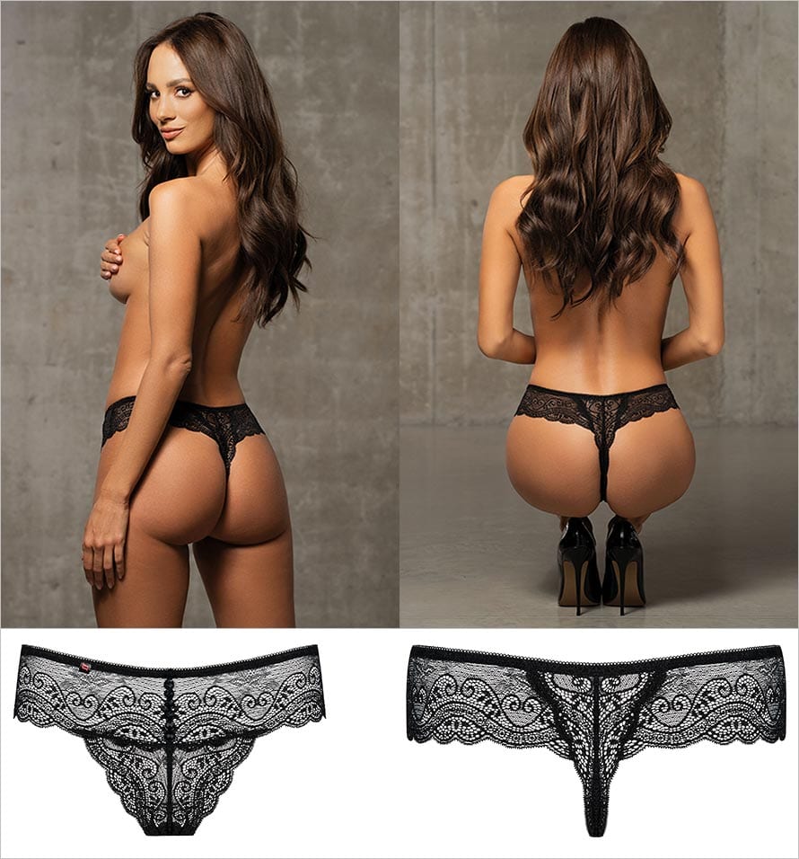 Obsessive Miamor | Ravissant string élaboré en dentelle florale
