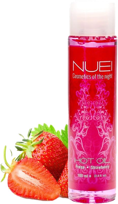 NUEI Hot Oil | Stimulierendes und wärmendes Intim-Öl | Erdbeere
