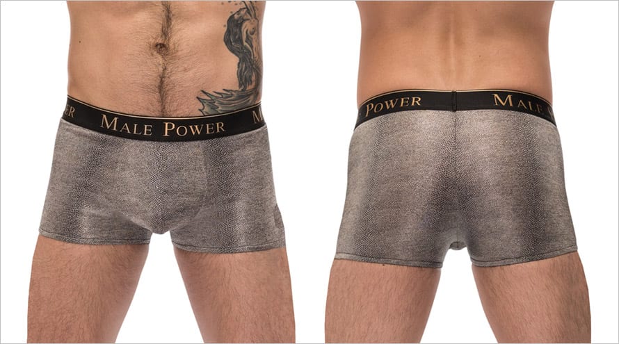 Male Power Viper | Anliegende Boxershorts aus schlangenartigem Stoff