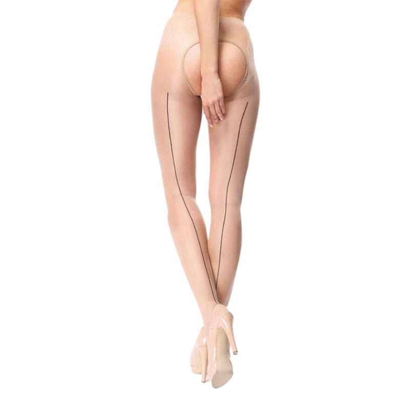 MissO Collant ouvert P211 - Beige
