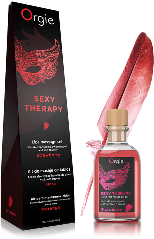 Orgie Sexy Therapy | Intimes Stimulationsset für Paare | Erdbeere