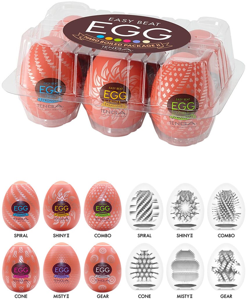 Tenga Eggs HB | Pack de 6 oeufs de masturbation Tenga | Assortiment 2