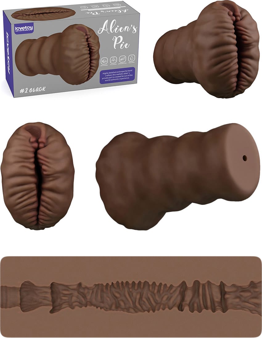 LoveToy Alien's Pie No. 1 | Alien fantasievoller Masturbator | Schwarz