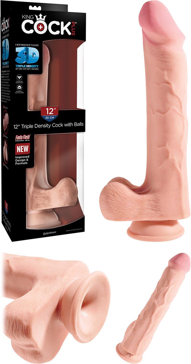 King Cock Plus Triple Density 12" | Realistischer Dildo mit Hoden
