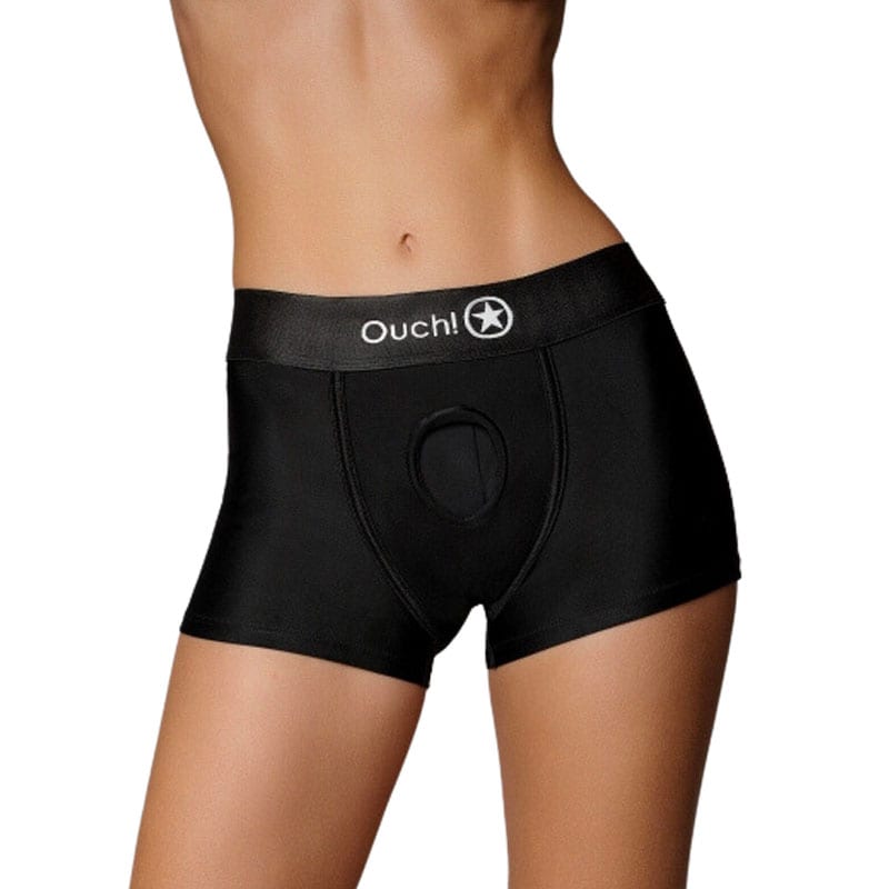 Ouch! Vibrating Strap-on Boxer | Lingerie-Boxer-Harness mit Vibration