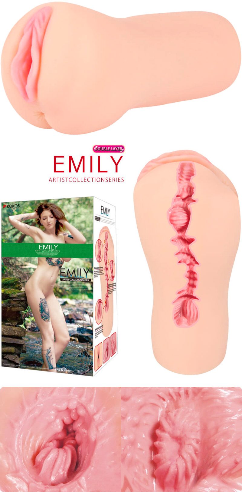 Kokos Emily | Masturbateur simulant une pénétration vaginale