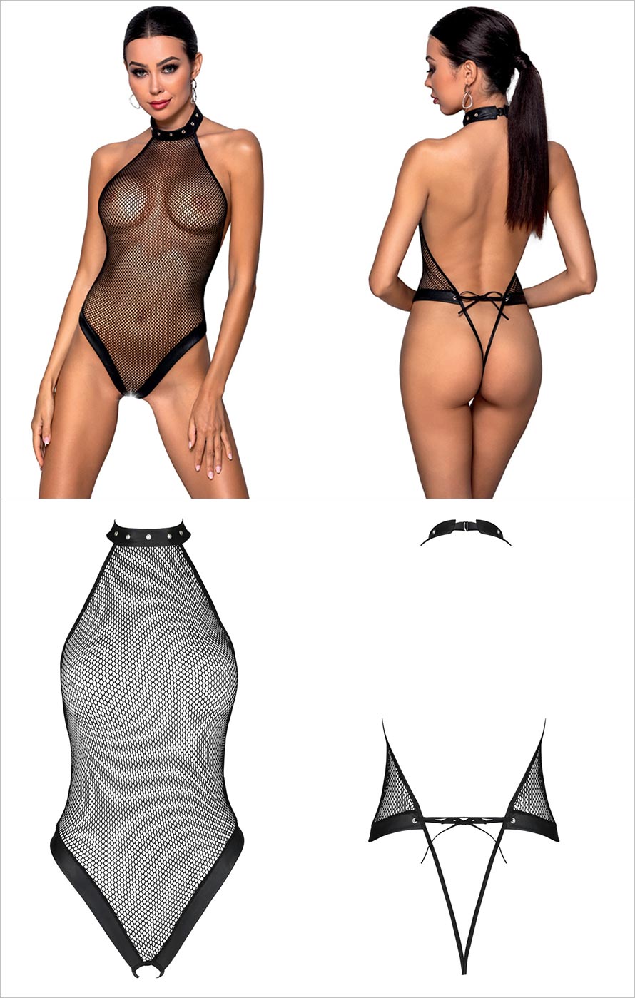 Passion Moonlight | Body sexy mailles transparentes et ouverture sexy