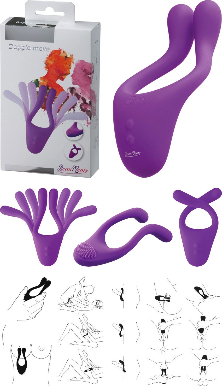 Doppio Move | Vibromasseur multifonctions pour homme, femme et couple