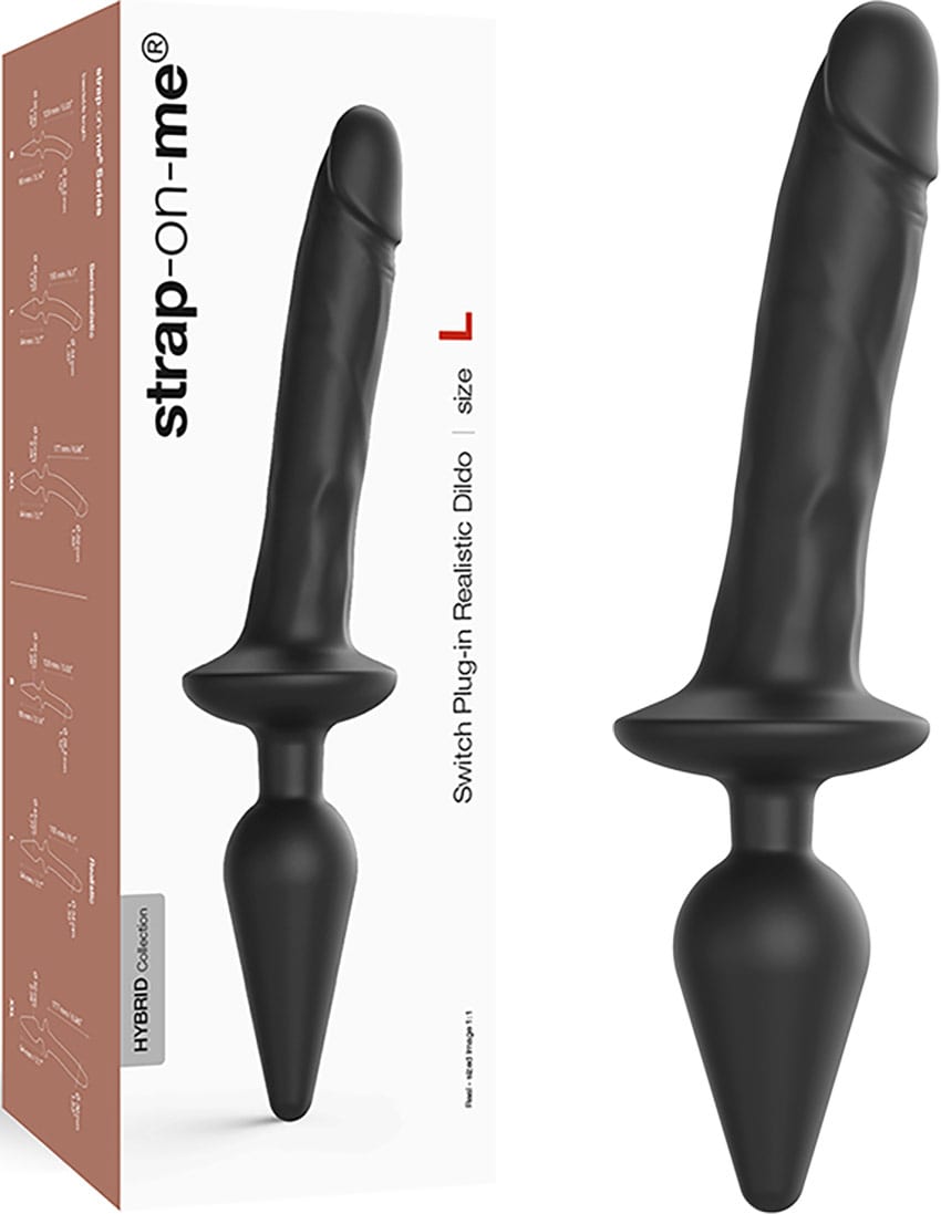 Strap-on-me | Dildo semi-réaliste 2-en-1 avec plug anal en silicone