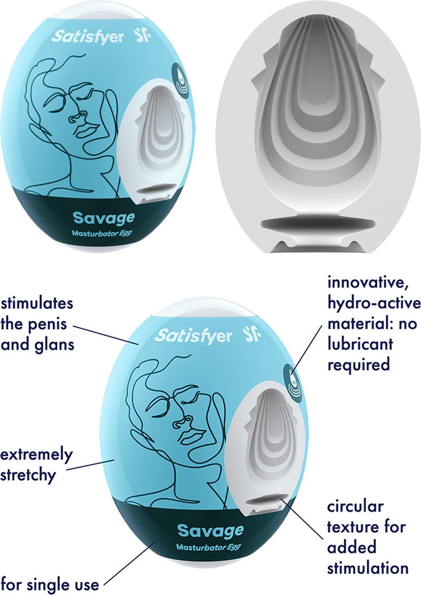 Satisfyer Egg | Petit masturbateur pour homme à usage unique | Savage
