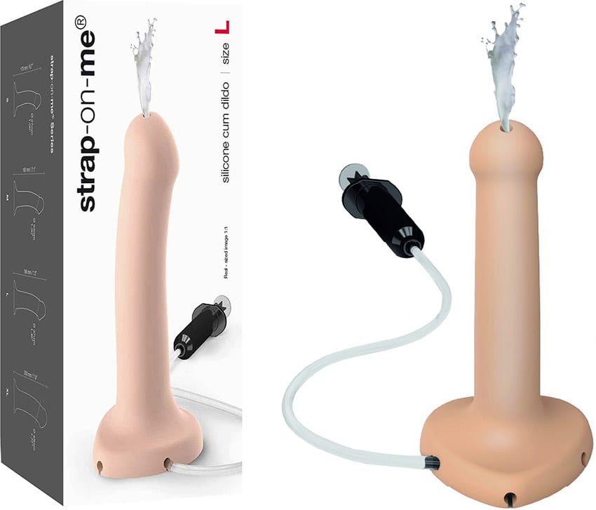 Strap-On-Me Abspritz Dildo 17 cm in Beige – KissKiss