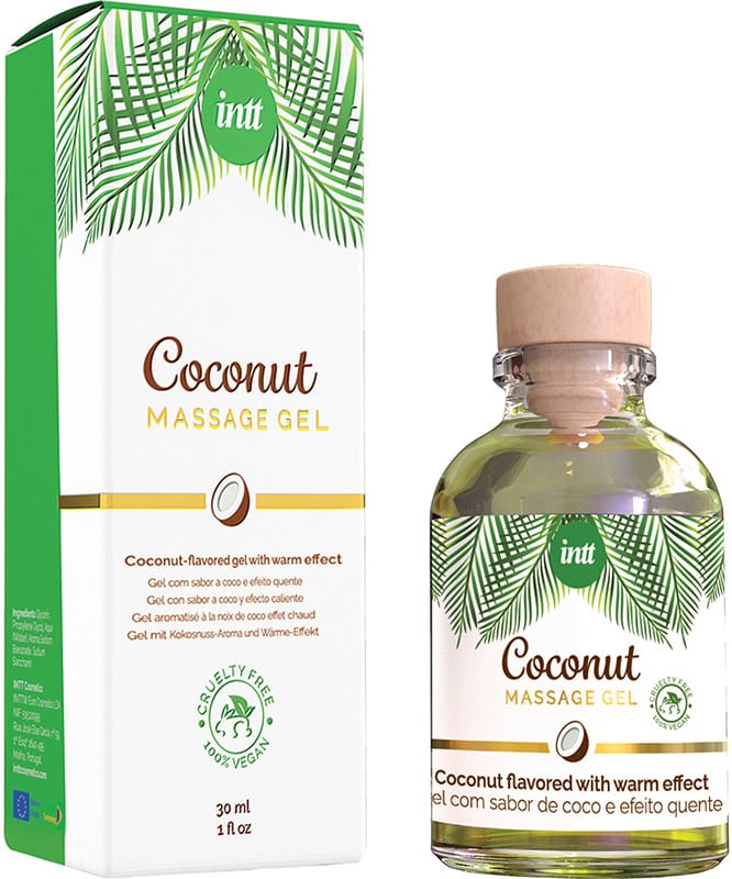 Intt Coconut | Gel de massage chauffant à la saveur de noix de coco