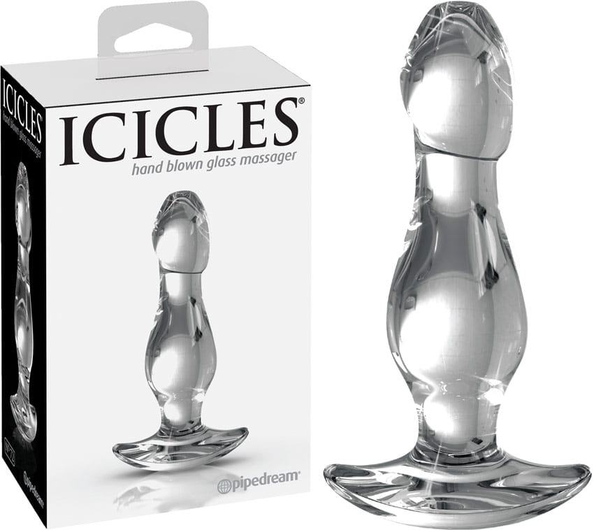 Pipedream Icicles No. 72 | Plug anal en verre avec base de type ancre