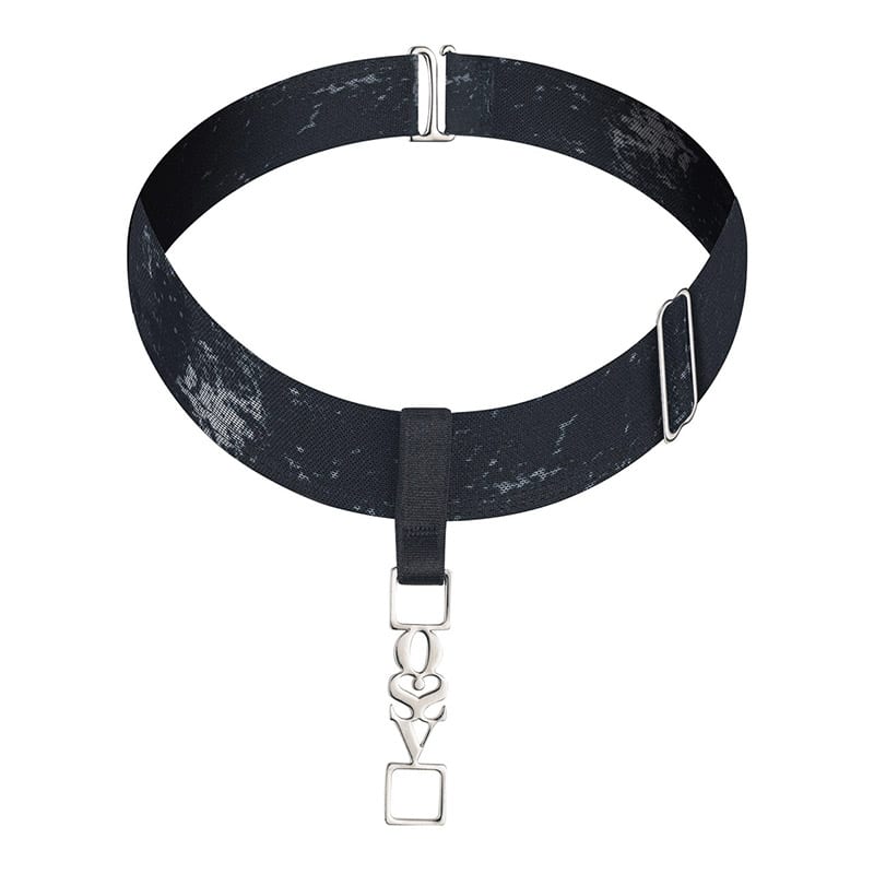 Obsessive Corrosis | Ras-de-cou argenté moderne avec pendentif cœur