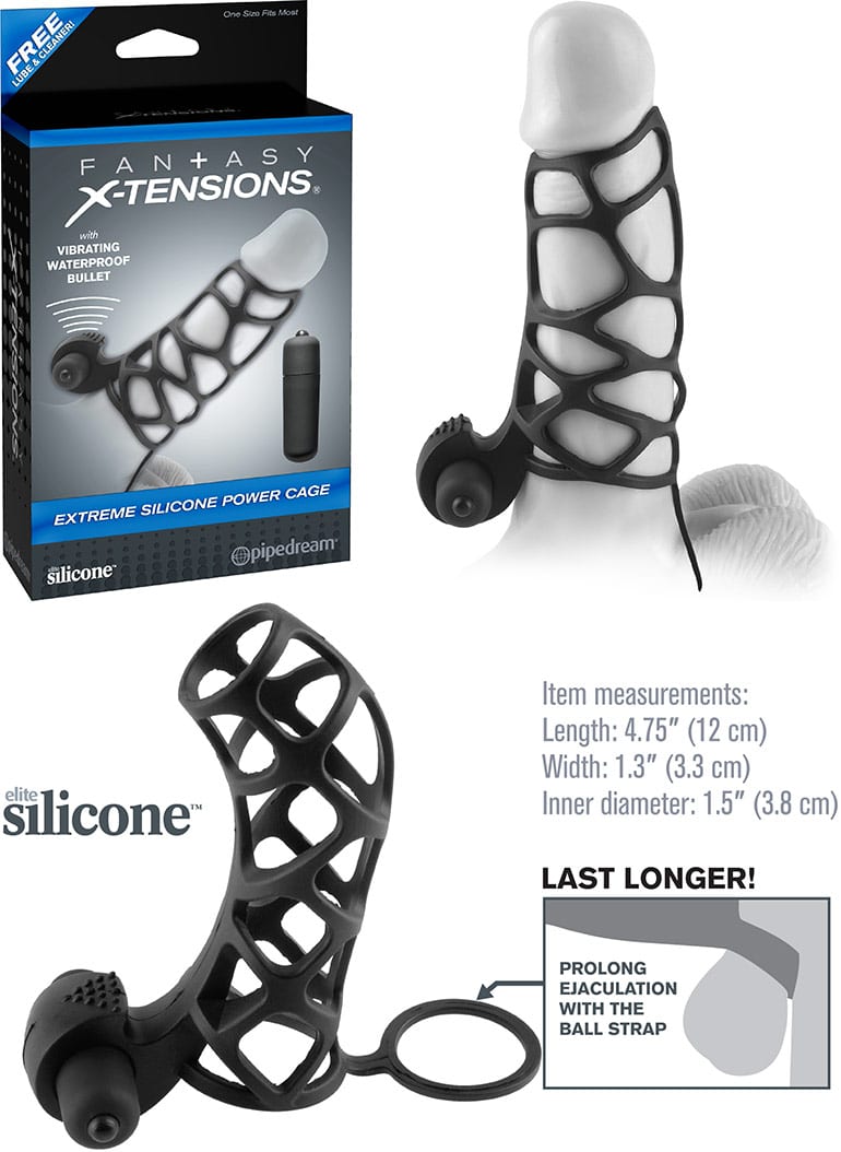 Pipedream X-Tension Extreme Stimulierende und vibrierende Penishülle