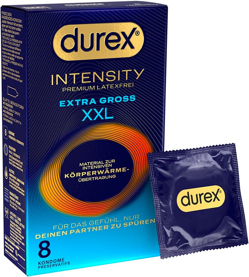 Durex Intensity XXL |&nbsp;Préservatif sans latex ultra-fin XXL | 8 pièces