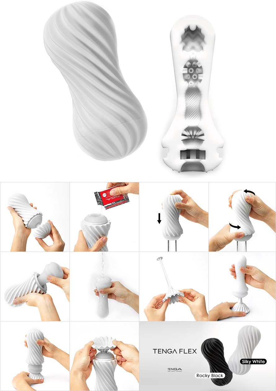 Tenga Flex Silky White - Wiederverwendbarer Masturbator