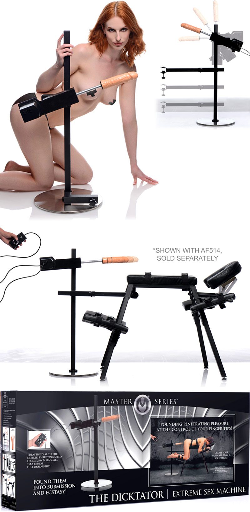 The Dicktator | Sexmaschine mit einstellbarer Neigung und Höhe