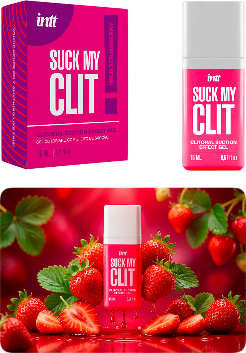 Intt Suck My Clit! Wild Strawberry | Gel de stimulation pour clitoris
